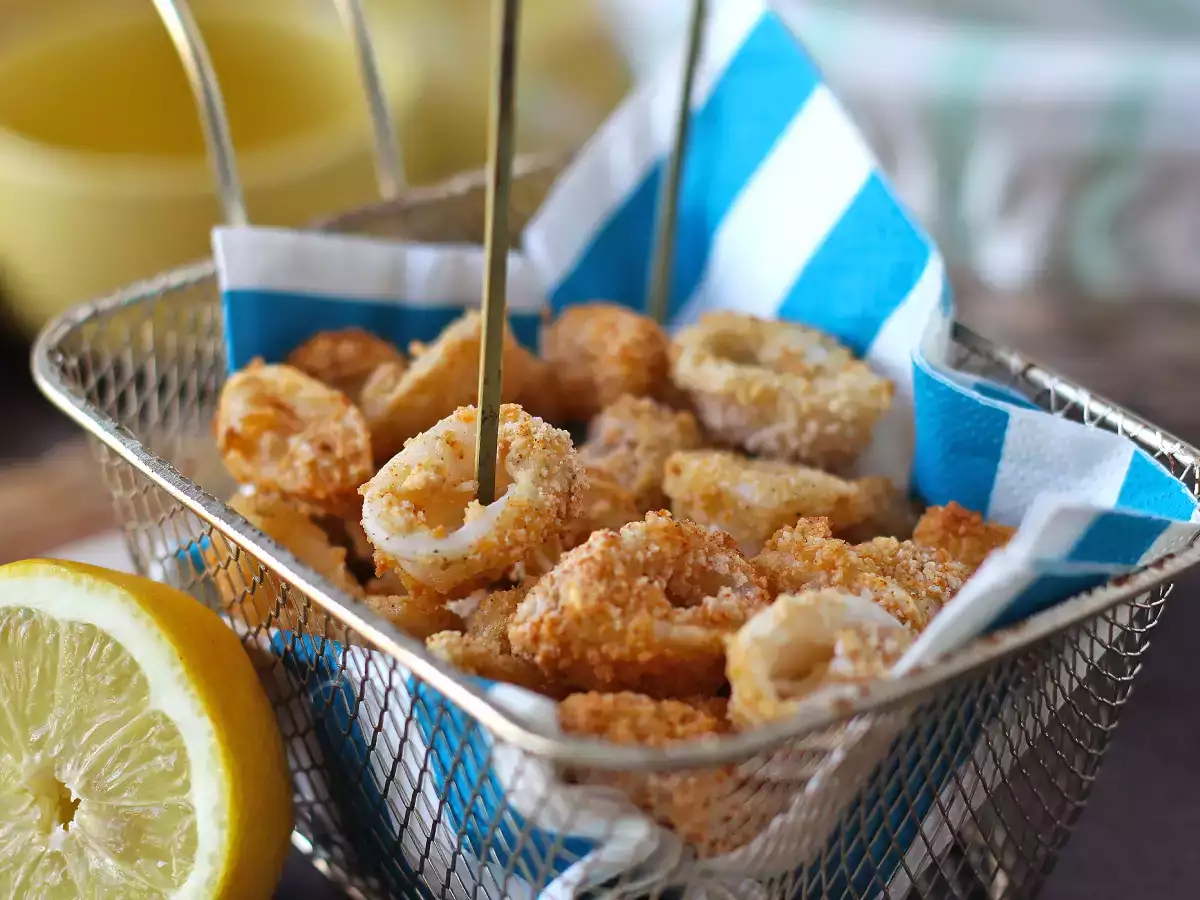 Tintenfischringe in der Heißluftfritteuse knusprig und leicht - foto 2