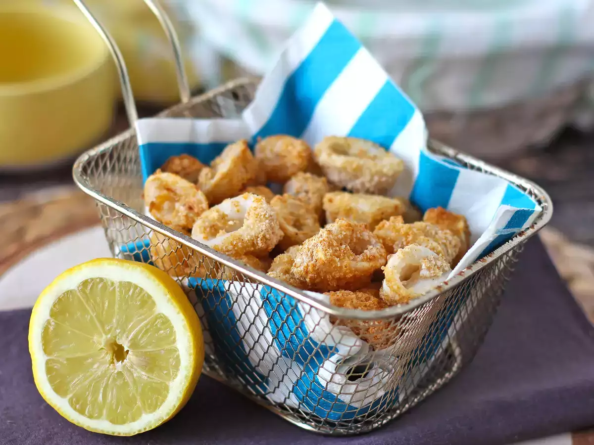 Tintenfischringe in der Heißluftfritteuse knusprig und leicht - foto 3