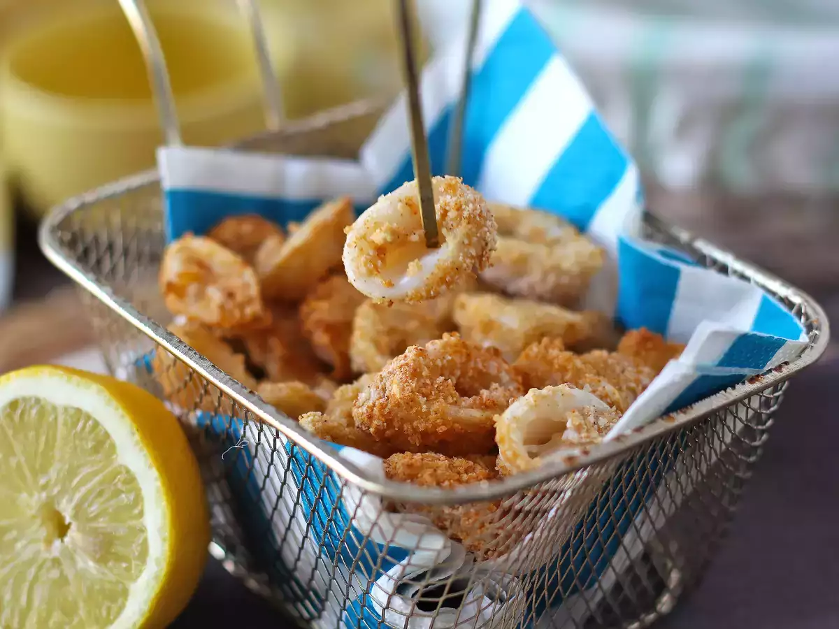 Tintenfischringe in der Heißluftfritteuse knusprig und leicht - foto 4