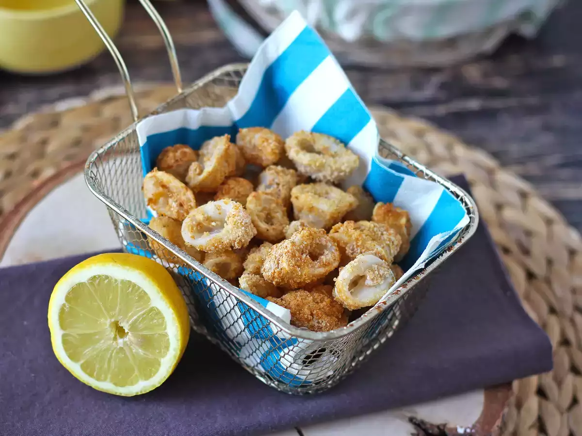 Tintenfischringe in der Heißluftfritteuse knusprig und leicht - foto 5