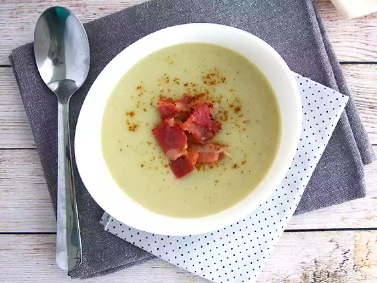Topinambursuppe, Kartoffeln und Speck - foto 2