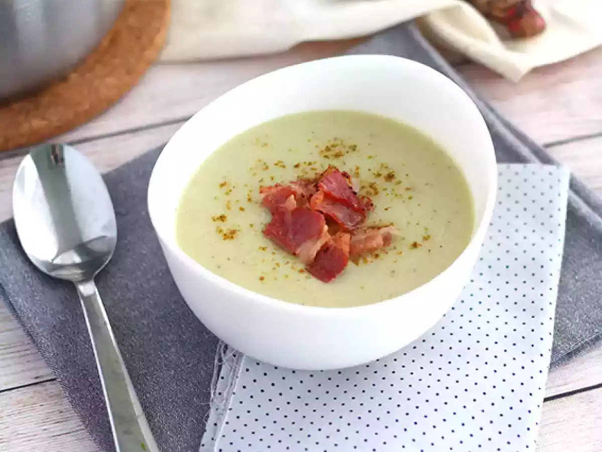 Topinambursuppe, Kartoffeln und Speck - foto 4