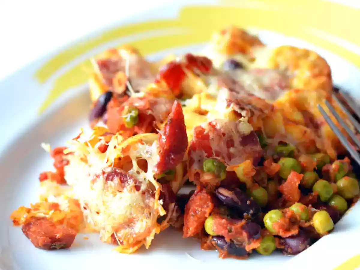 Tortellini Auflauf mit Chorizo