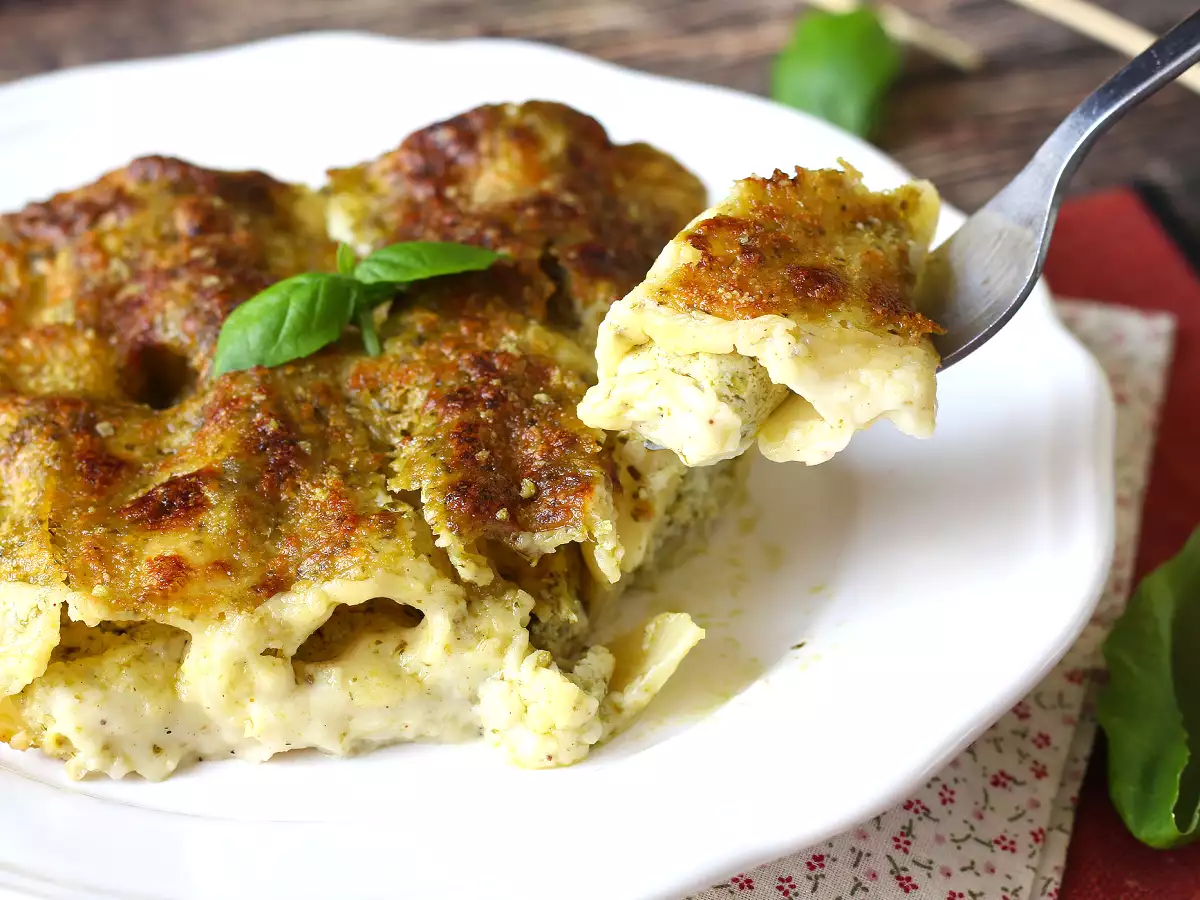 Überbackene Cannelloni mit cremigem Pesto: das einfache und leckere Rezept - foto 7