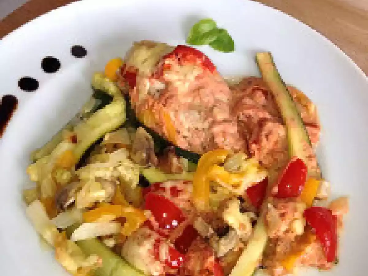 Überbackene Hähnchenfilets mit Gemüse