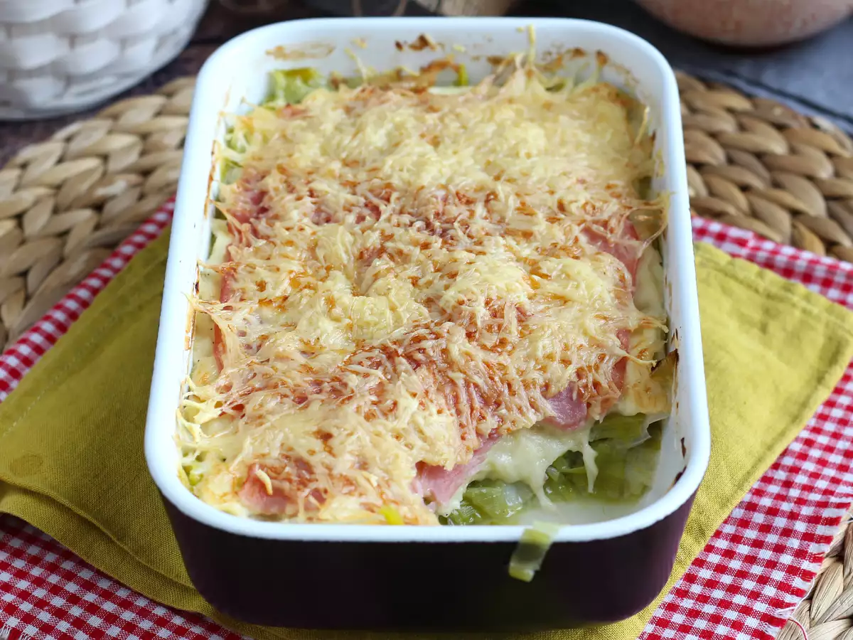 Überbackener Lauch mit Kochschinken und Käse - foto 3