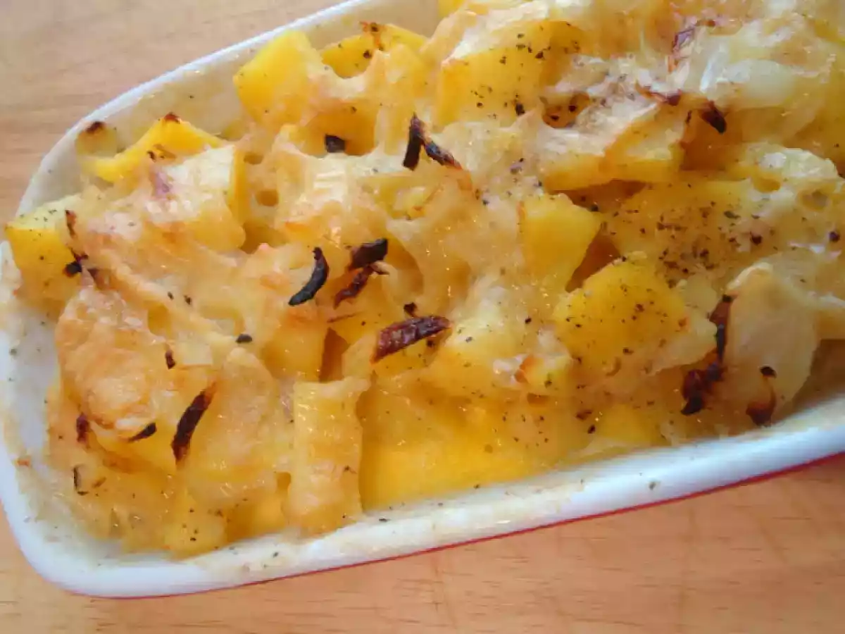 Überbackener Münsterkäse mit Pellkartoffeln