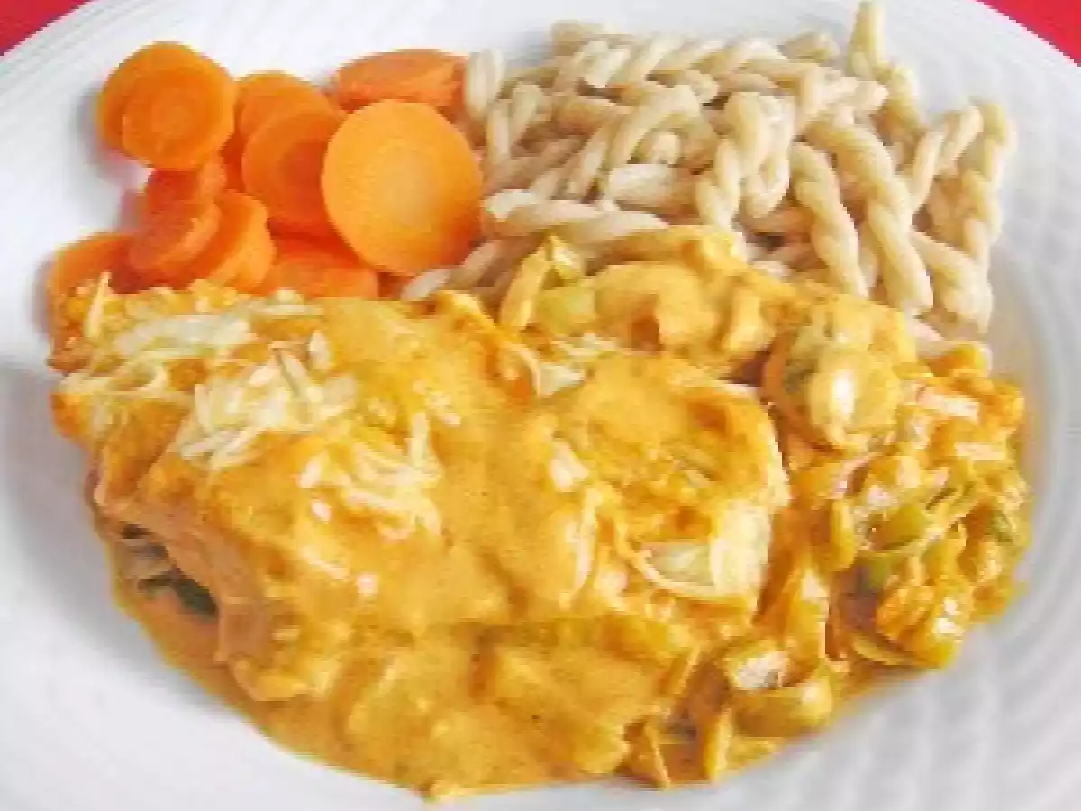 Überbackenes Hühnerfilet