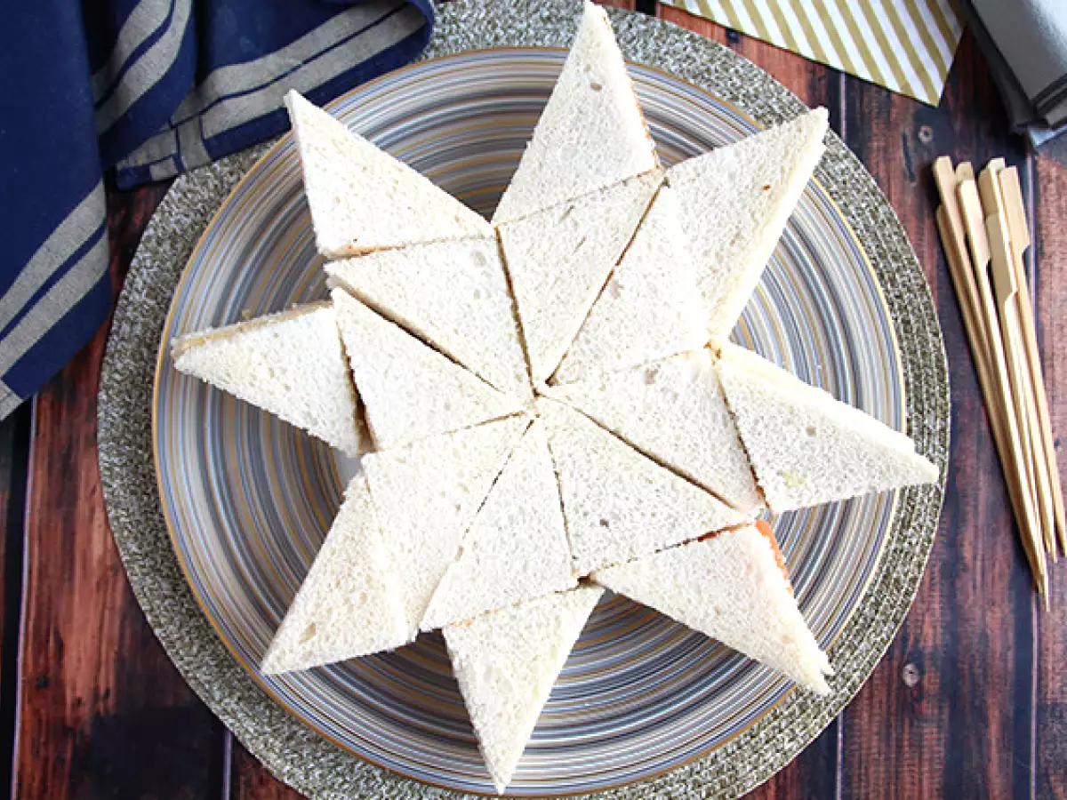 Überraschungs-Sandwiches in Origami-Sternform - foto 6