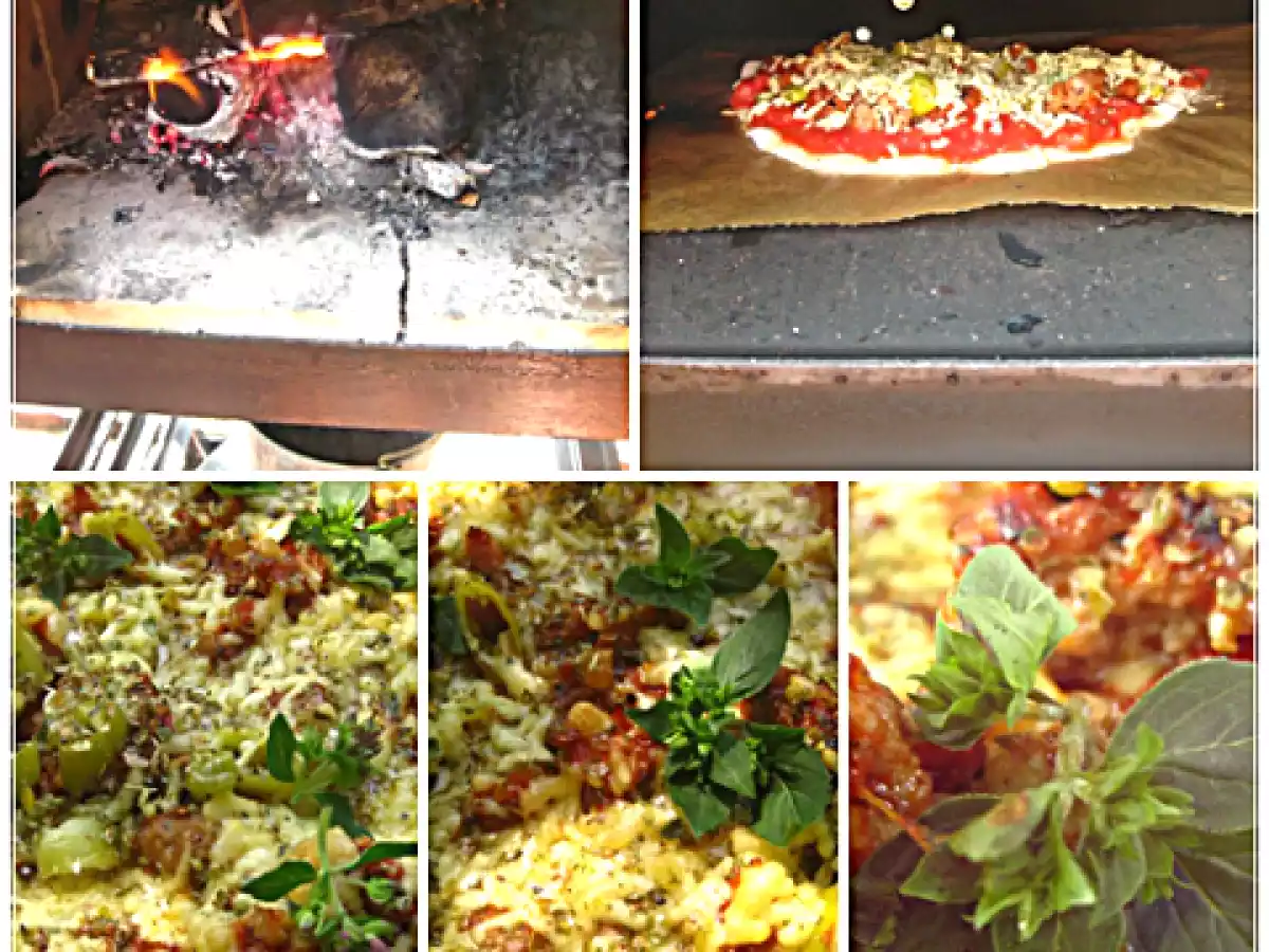 Uns ist es wohl heute nicht warm genug Pizza aus dem Holzbackofen