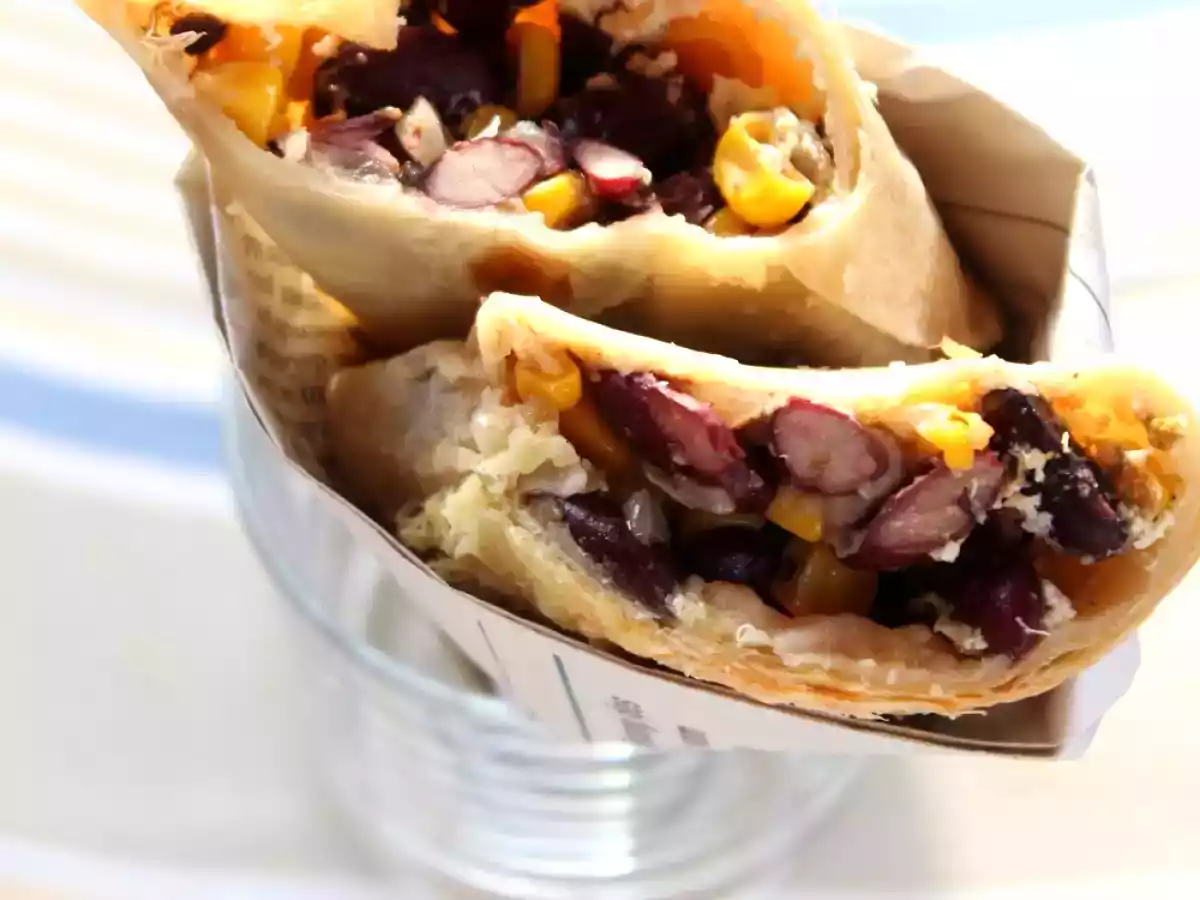 Vegetarische Enchiladas mit Bärlauchcreme