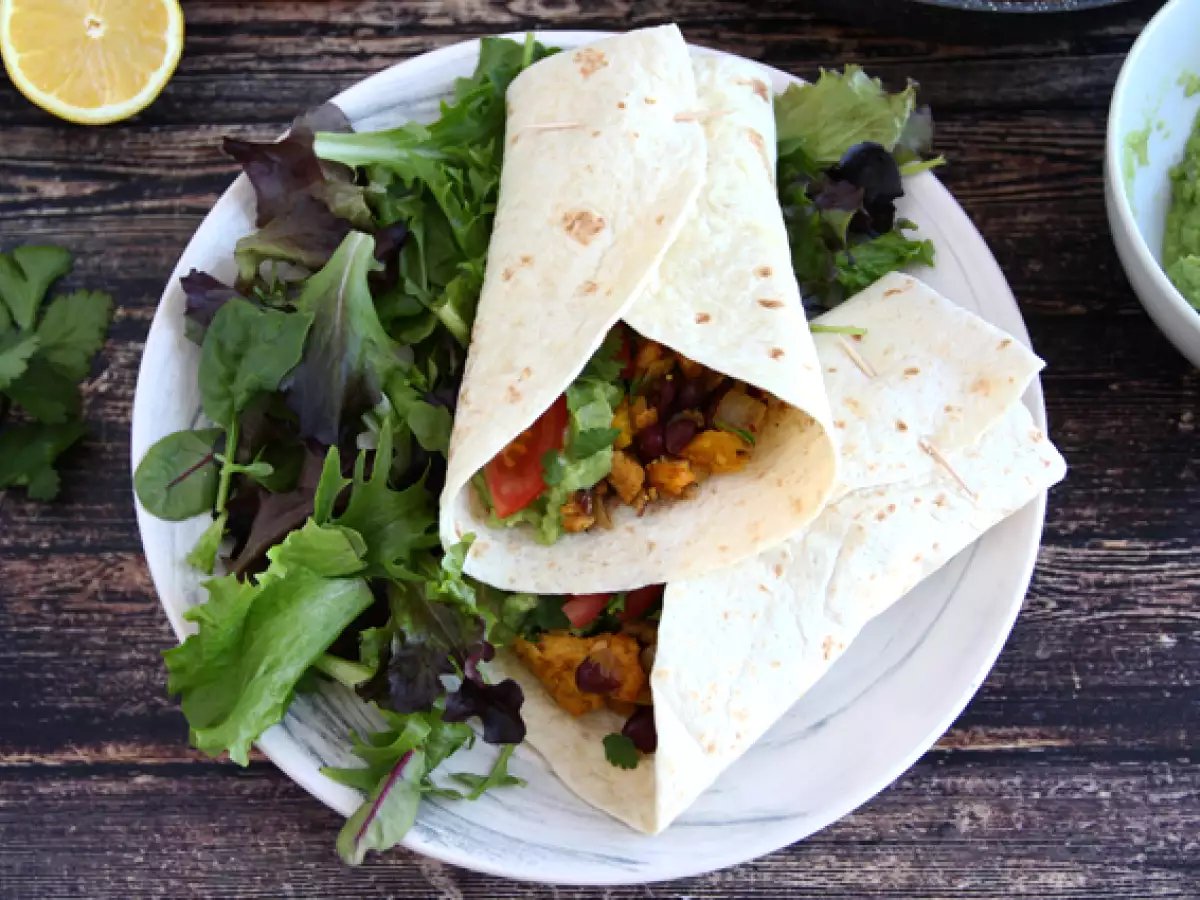 Vegetarische Fajitas mit texturiertem Sojaprotein - foto 3