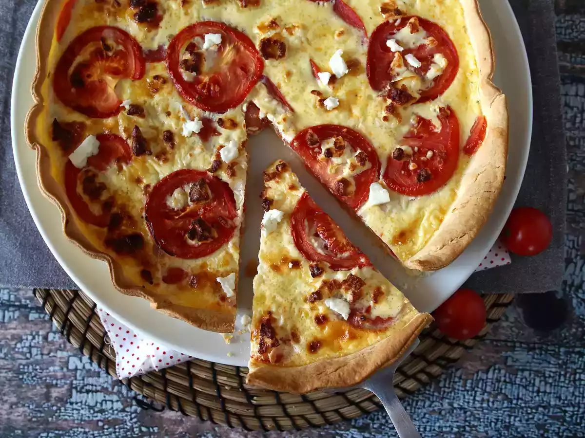 Vegetarische Feta-Tomaten-Quiche, perfekt für ein Picknick! - foto 2