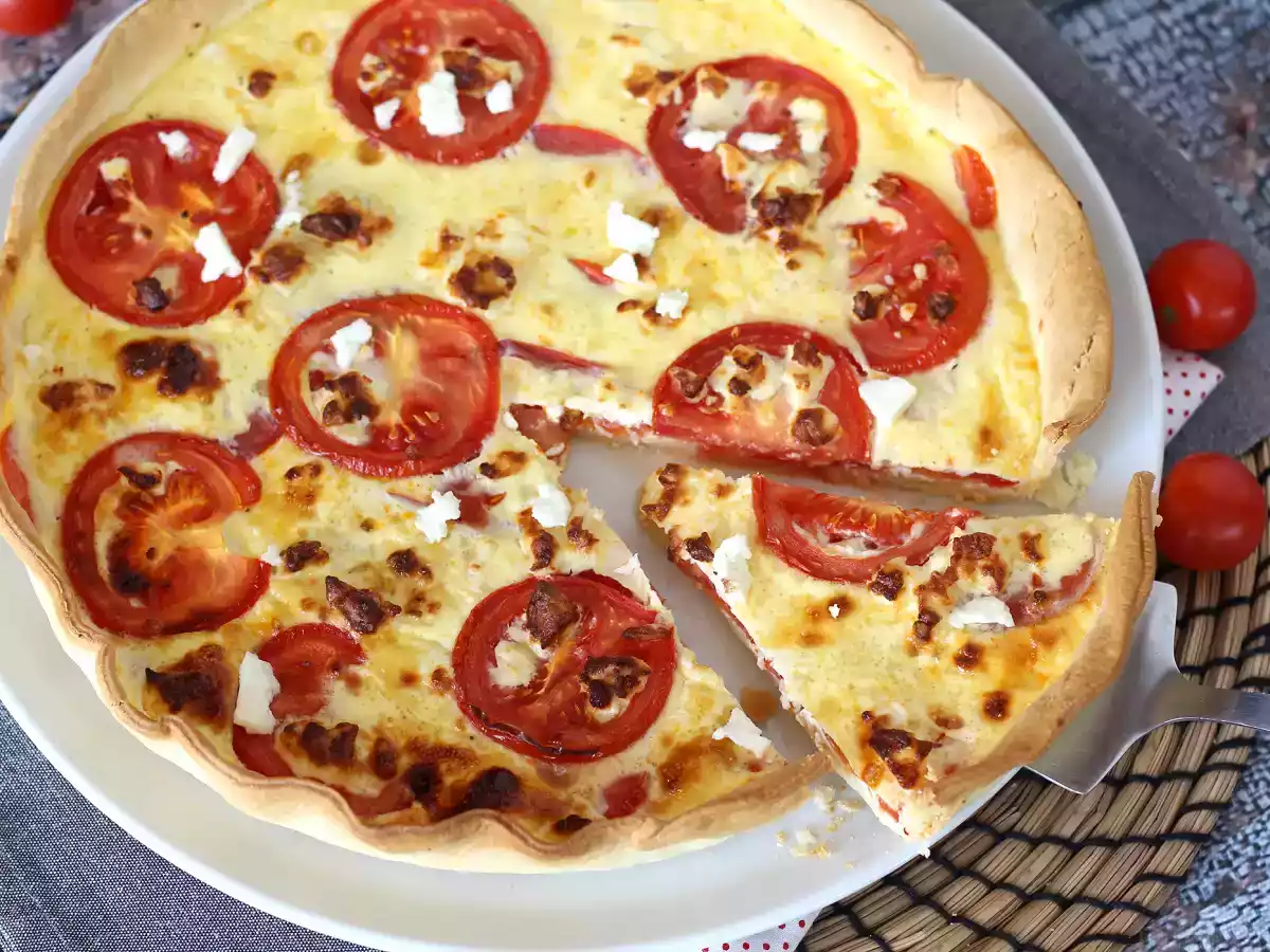 Vegetarische Feta-Tomaten-Quiche, perfekt für ein Picknick! - foto 4