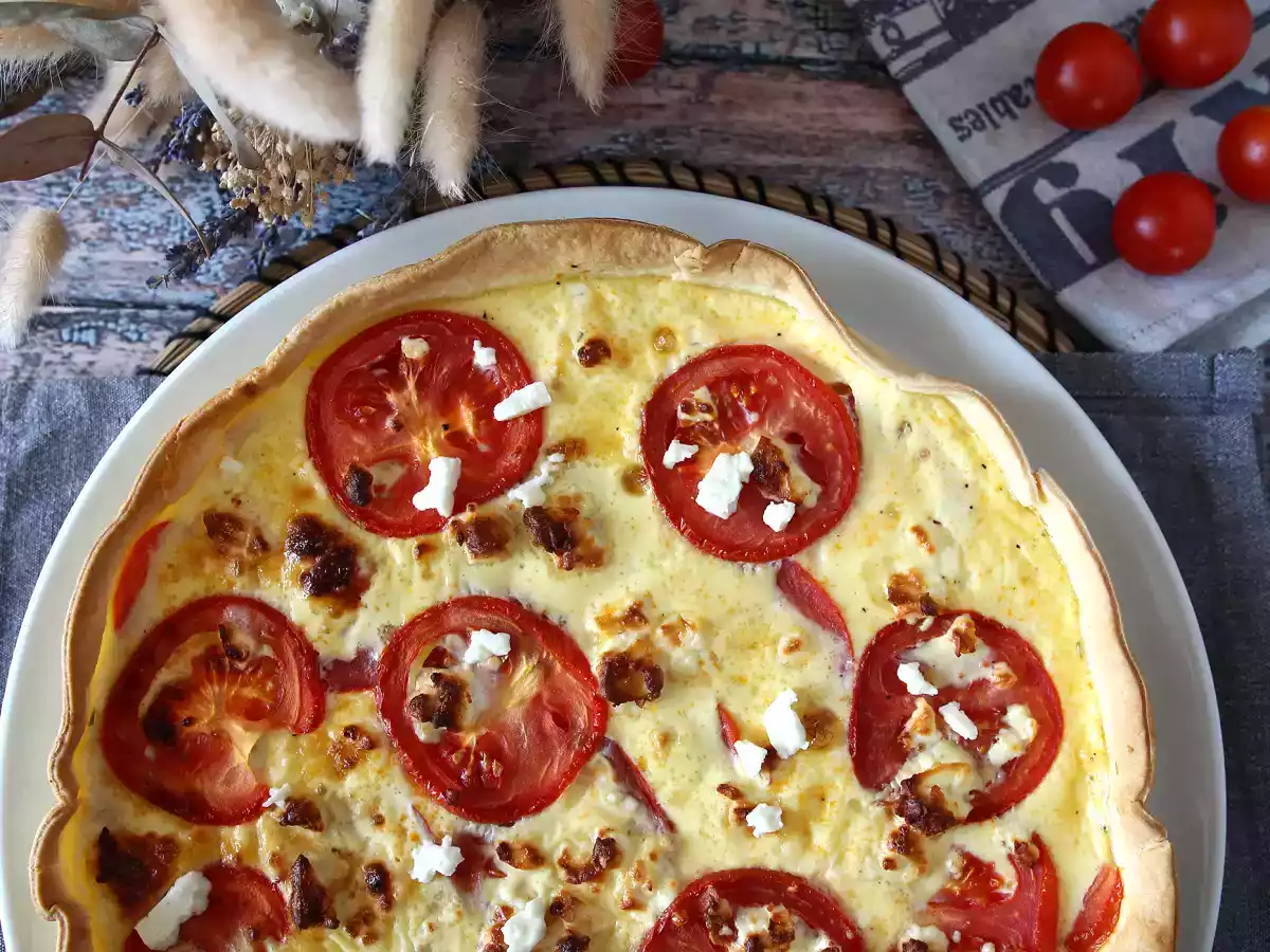 Vegetarische Feta-Tomaten-Quiche, perfekt für ein Picknick! - foto 5