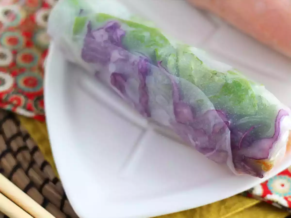 Vegetarische Frühlingsrollen – Rotkohl und Süßkartoffel - foto 4