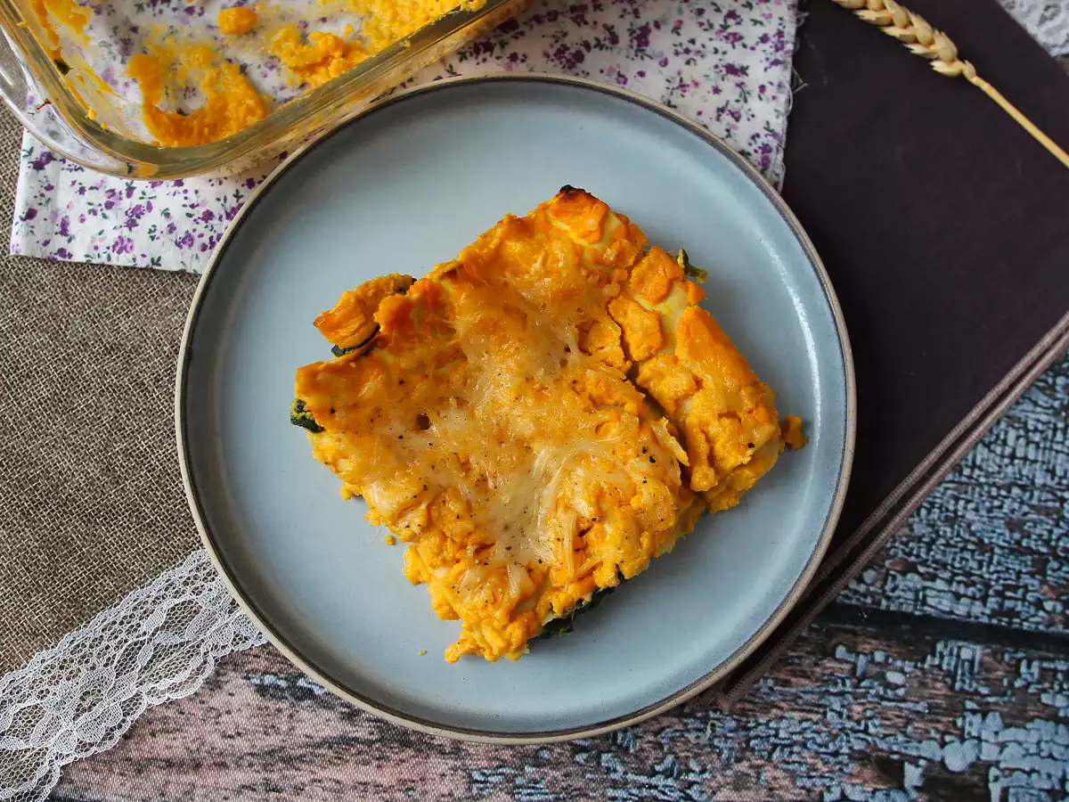 Vegetarische Kürbislasagne mit Spinat und Ricotta - foto 4