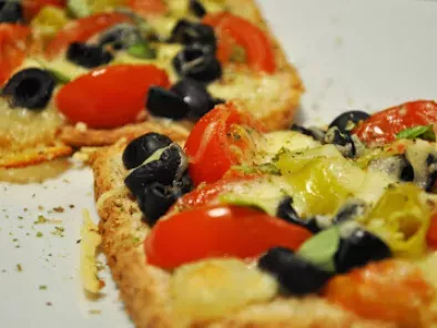 Vegetarische Toastbrot-Pizza
