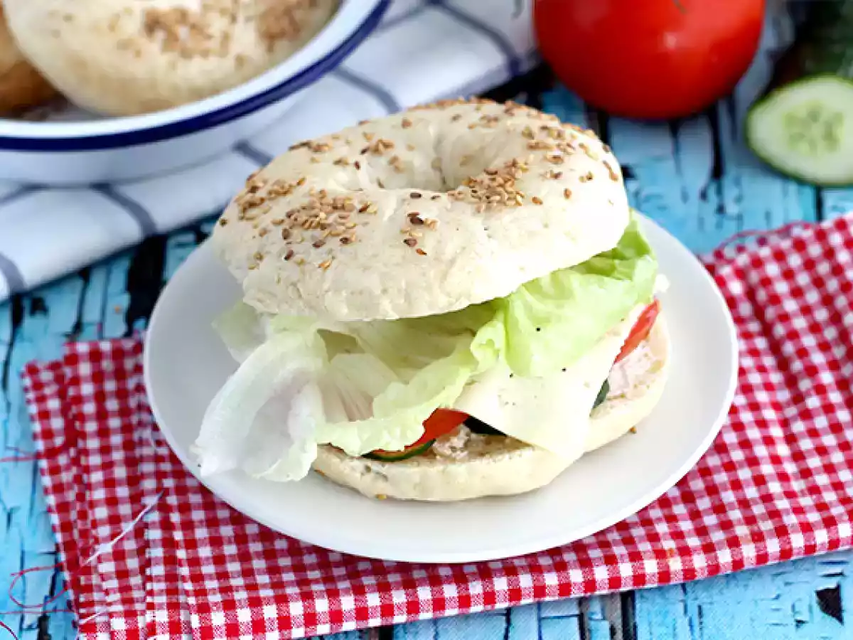Vegetarischer Bagel