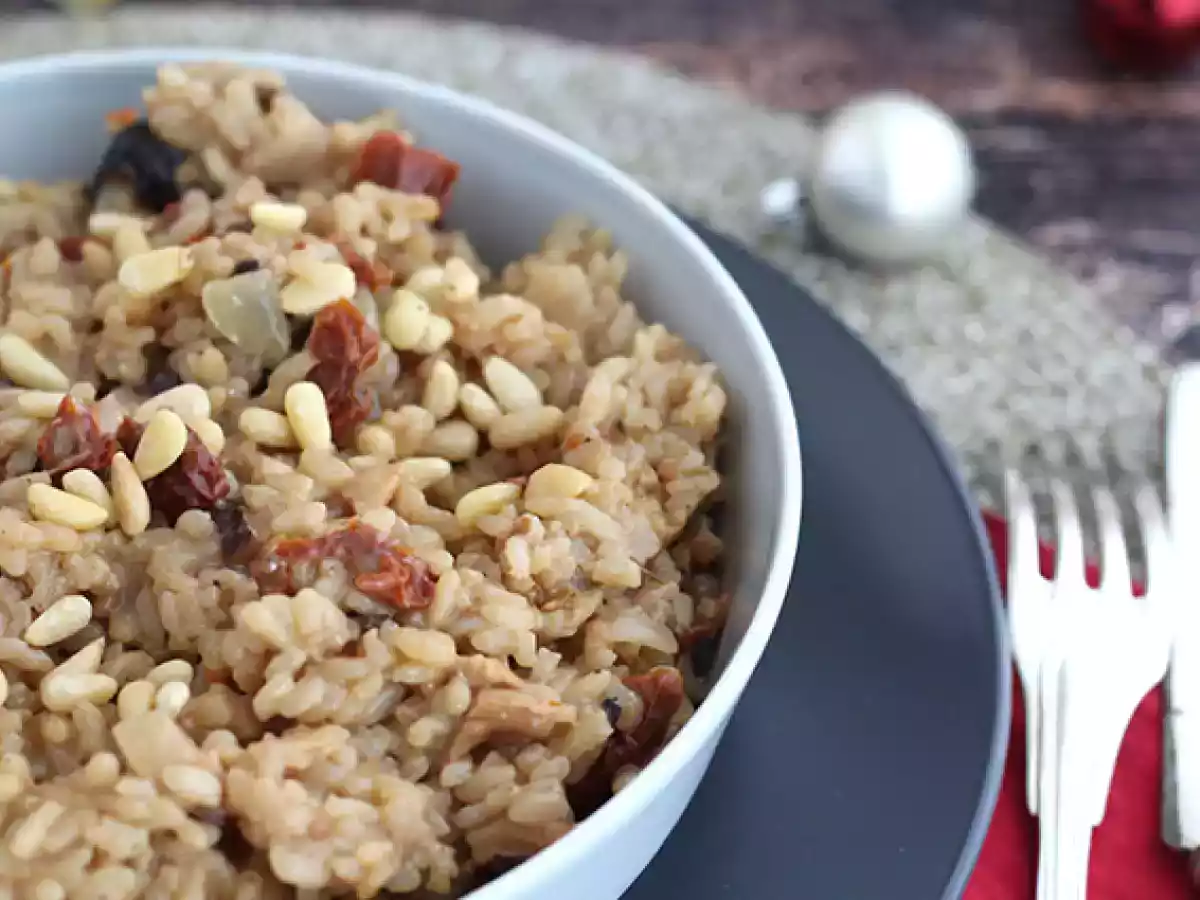 Vegetarisches Risotto mit getrockneten Tomaten und Pilzen - foto 4