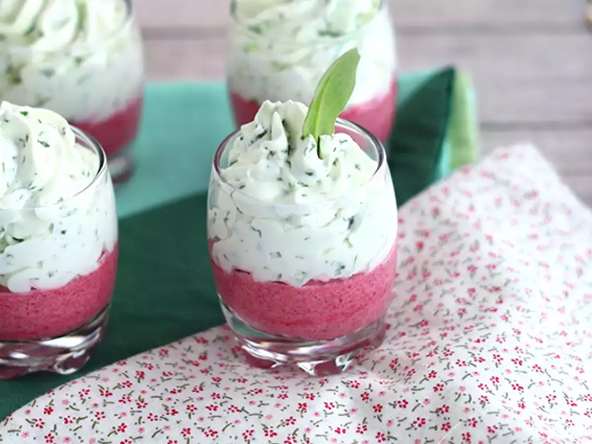 Verrines mit Rüben und Rucola-Mousse - foto 2