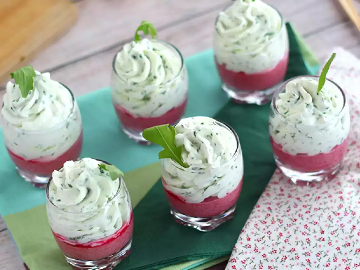 Verrines mit Rüben und Rucola-Mousse - foto 3