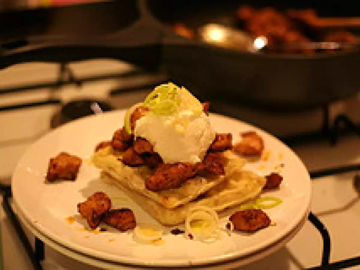 Waffeln mit tex-mex-hühnchen