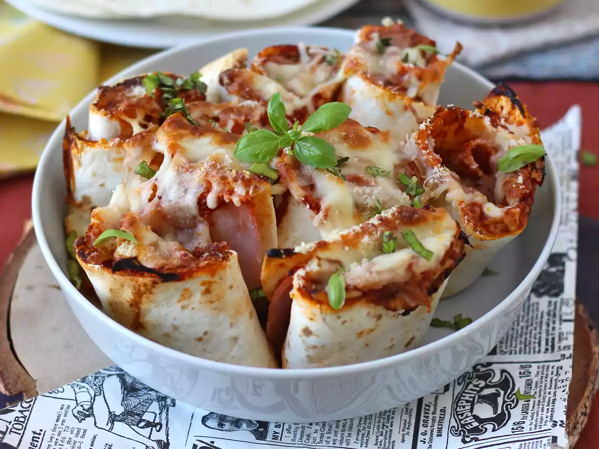 Was kann man mit Tortillas machen? Ein Gericht mit Pizzageschmack zum Teilen