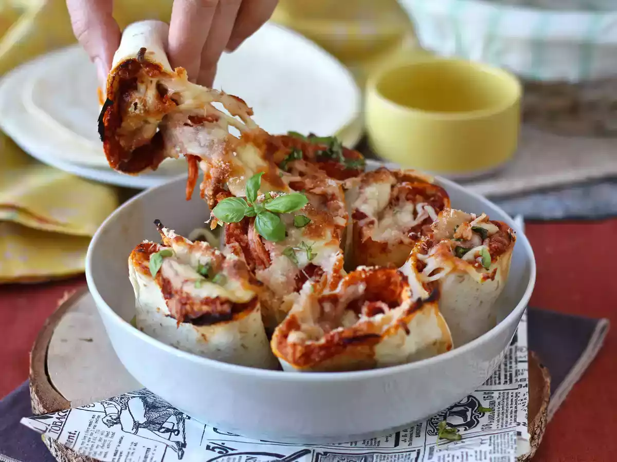 Was kann man mit Tortillas machen? Ein Gericht mit Pizzageschmack zum Teilen - foto 3