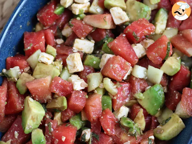 Wassermelonen-, Feta-, Avocado- und Gurkensalat: extra frisch!, foto 3