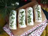 Weihnachtliche Toast-Röllchen mit Räucherlachs, foto 1