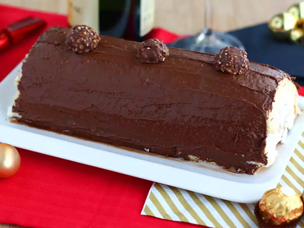 Weihnachts-Bûche mit Ferrero Rocher
