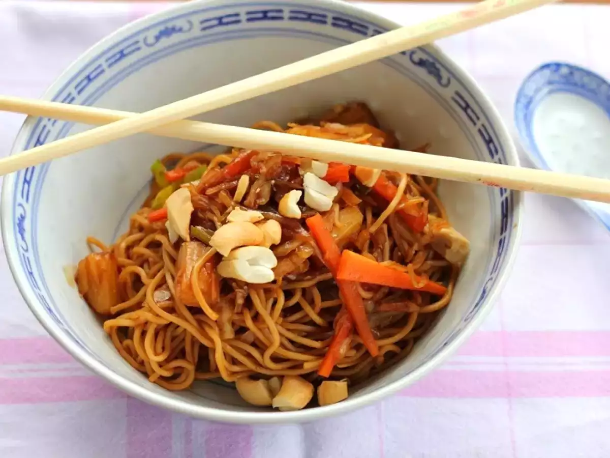 Weißkohl asiatisch im Wok