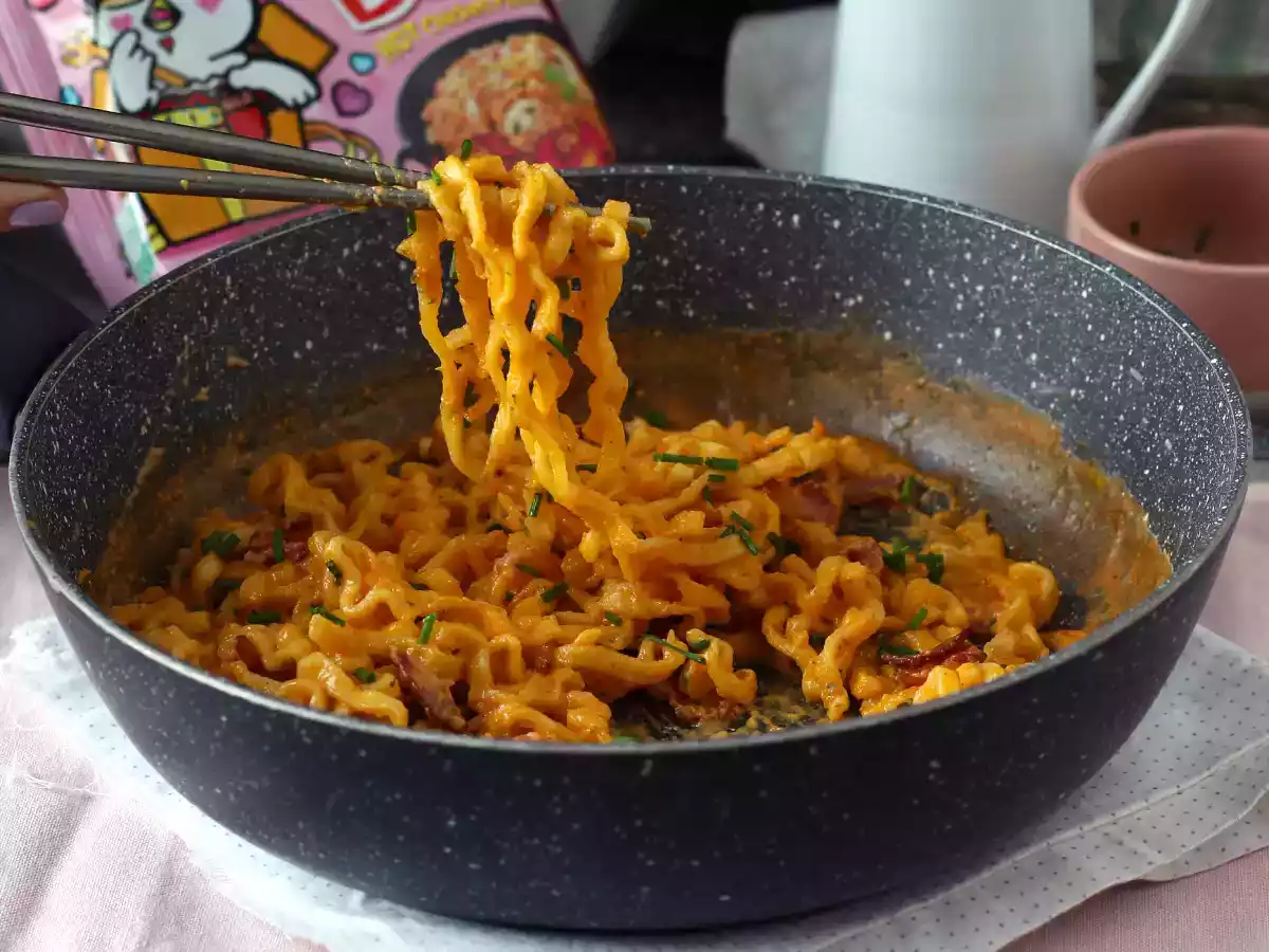 Buldak-nudeln carbonara: das beste rezept!