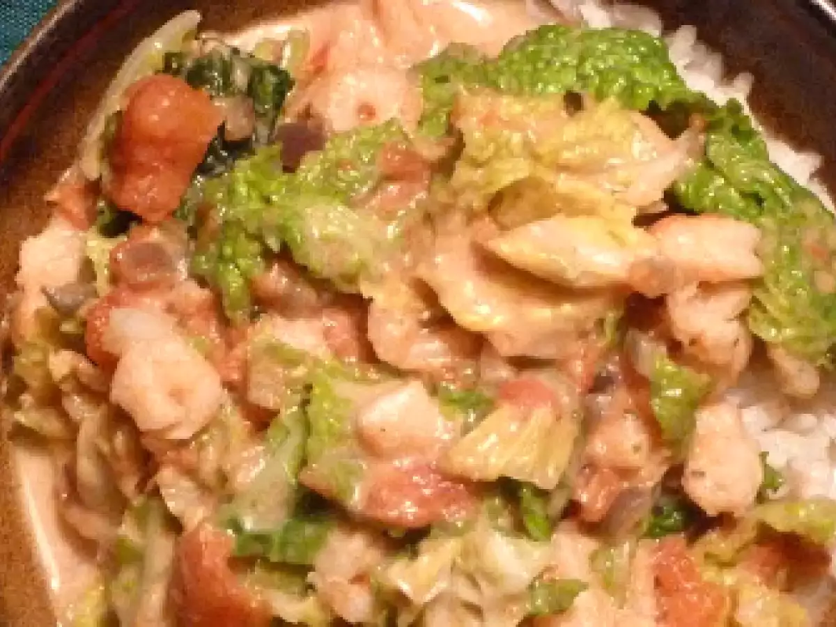 Wirsing in Kokossahne