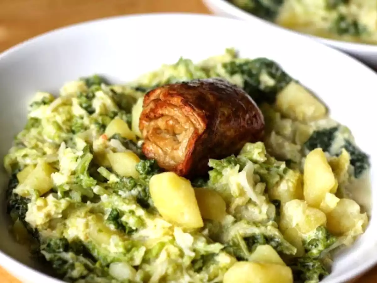 Wirsinggemüse mit Rosmarinroulade