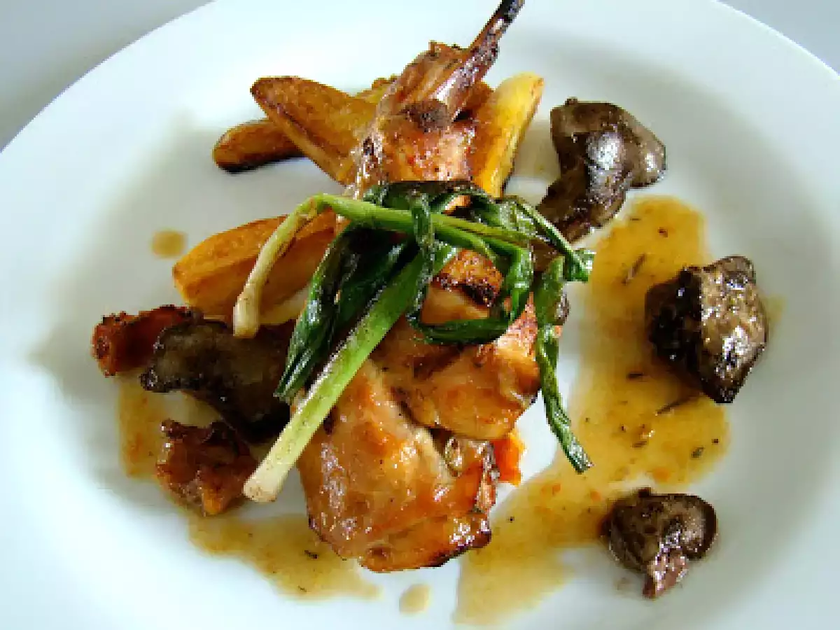 Wochenend-Nachlese: Toskanisches Kaninchen und Rhabarber-Pistazien-Tarte