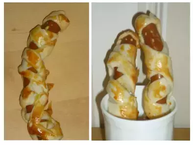 Würstchen im Schlafrock fürs Halloween-Buffet: Mumien-Hotdogs