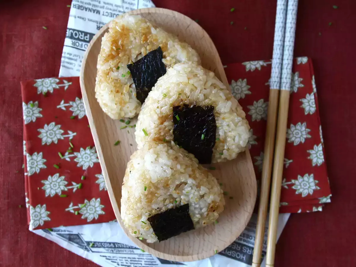Yaki Onigiri mit Käse : knusprige japanische Reisbällchen - foto 5