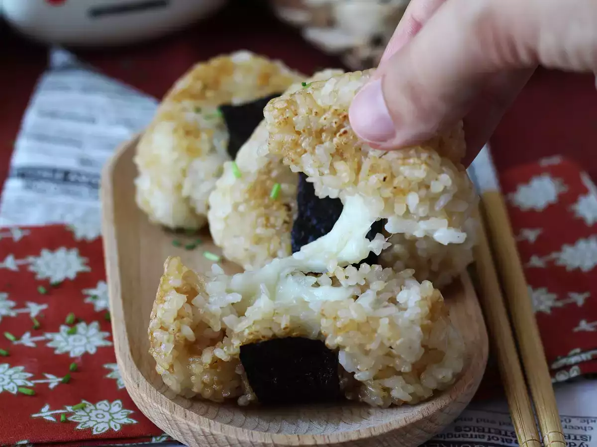 Yaki Onigiri mit Käse : knusprige japanische Reisbällchen - foto 8