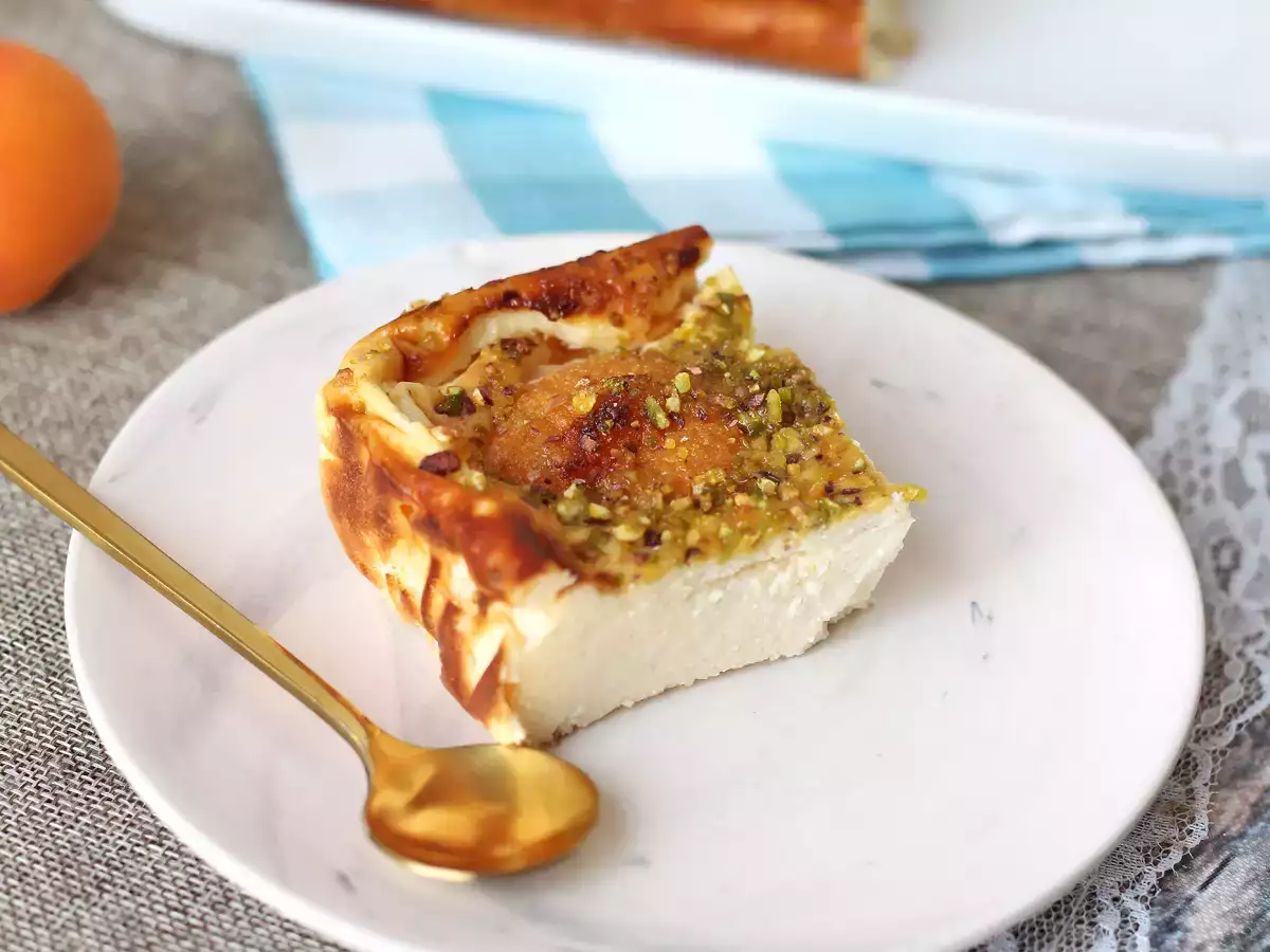 Zart schmelzender Aprikosen-Käsekuchen - foto 3