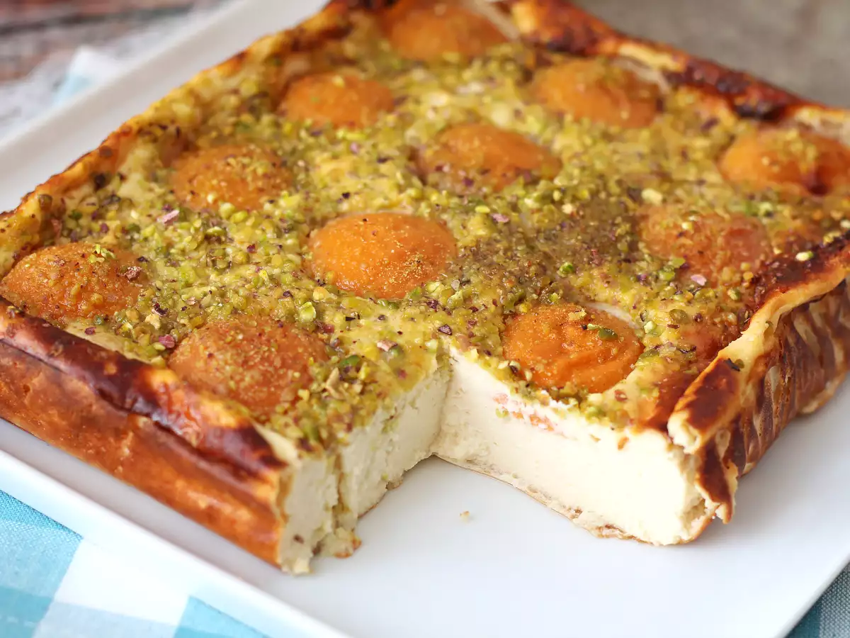 Zart schmelzender Aprikosen-Käsekuchen - foto 6