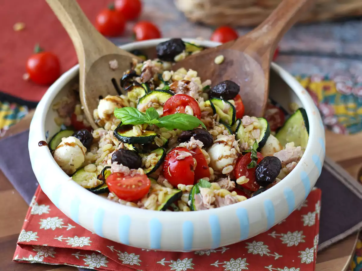 Zartweizensalat mit Thunfisch und Mozzarella : schnell und sommerlich - foto 6