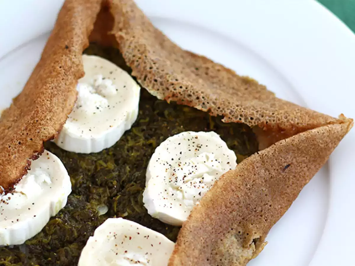 Ziegenkäse-Spinat-Galette - foto 2