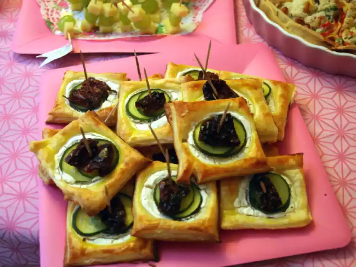 Ziegenkäsehäppchen mit getrockneten tomaten