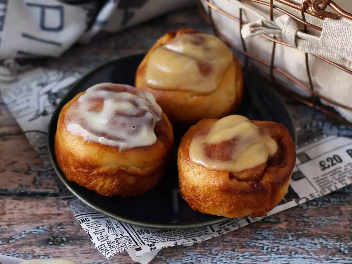 Zimtschnecken mit Frischkäse-Frosting : fluffige Cinnamon Rolls - foto 2