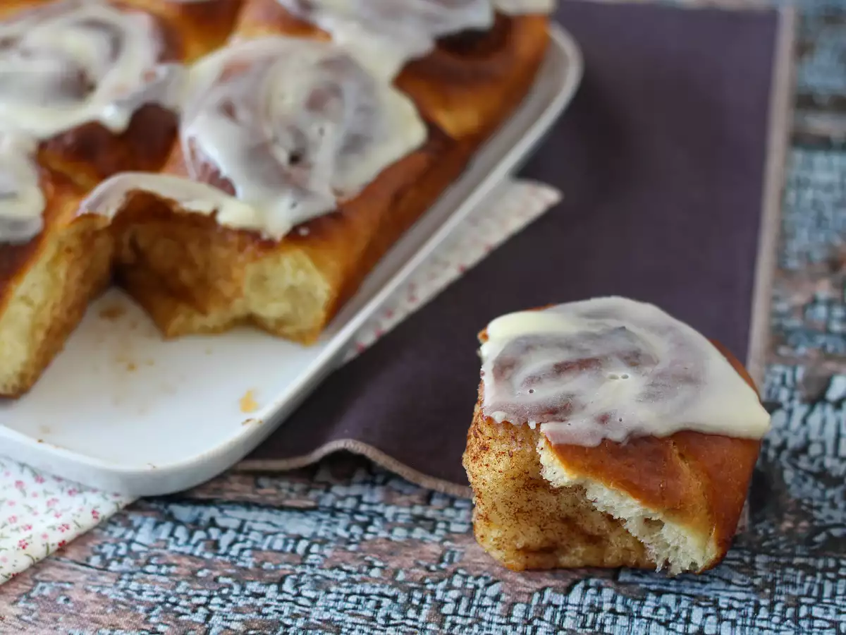 Zimtschnecken mit Frischkäse-Frosting : fluffige Cinnamon Rolls - foto 4
