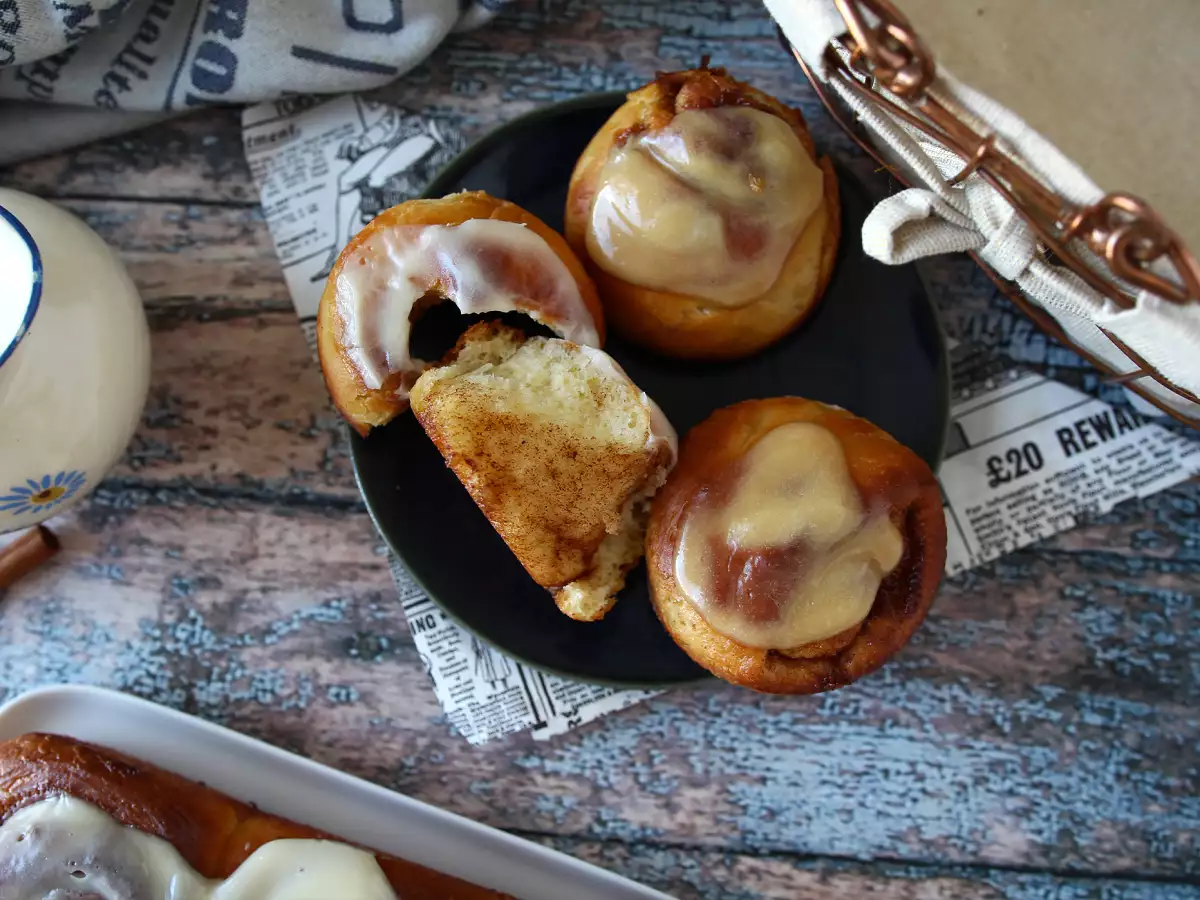 Zimtschnecken mit Frischkäse-Frosting : fluffige Cinnamon Rolls - foto 5