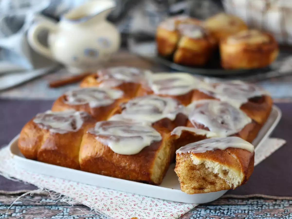Zimtschnecken mit Frischkäse-Frosting : fluffige Cinnamon Rolls - foto 6