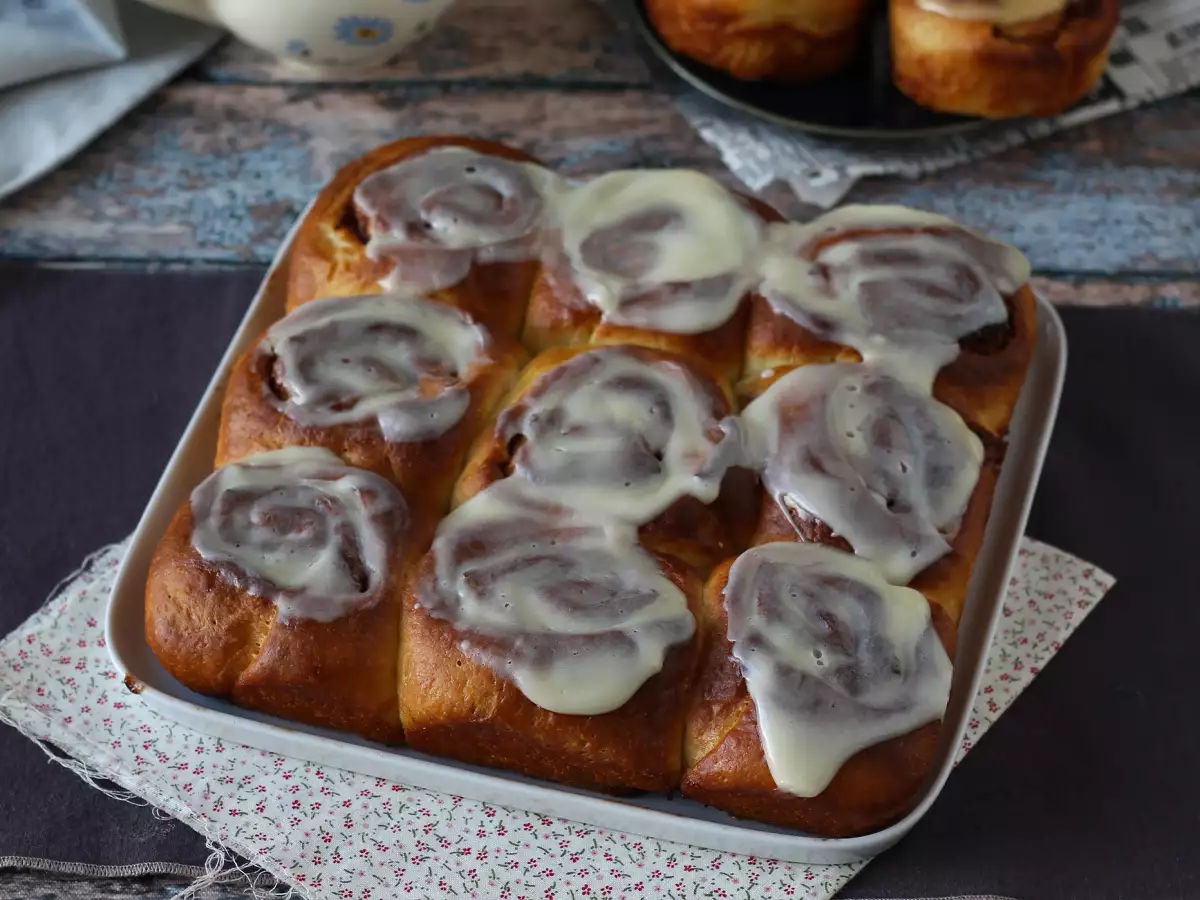 Zimtschnecken mit Frischkäse-Frosting : fluffige Cinnamon Rolls - foto 7